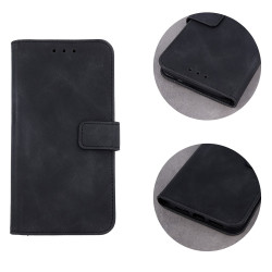 Θήκη Πορτοφόλι Smart Velvet για iPhone 7 / 8 / SE 2020 / SE 2022 - Μαύρο