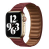 Λουράκι Μαγνητικό Leather Link Strap για Apple Watch Series 42 / 44 / 45mm – Wine Red