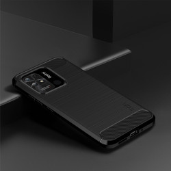 Θήκη Σιλικόνης MOFI Carbon Fiber Xiaomi Redmi 10C (695172104481) - Μαύρο