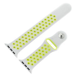 Λουράκι Σιλικόνης για Apple Watch 42 / 44 / 45mm – Γκρί / Κίτρινο