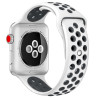 Λουράκι Σιλικόνης για Apple Watch 38 / 40 / 41mm – Λευκό / Μαύρο