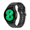 Λουράκι Σιλικόνης Silver Round Buckle για Samung Galaxy Watch 4 40mm / 44mm – Μαύρο