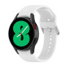 Λουράκι Σιλικόνης Silver Round Buckle για Samung Galaxy Watch 4 40mm / 44mm – Λευκό