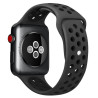 Λουράκι Σιλικόνης για Apple Watch 38 / 40 / 41mm – Μαύρο / Μαύρο