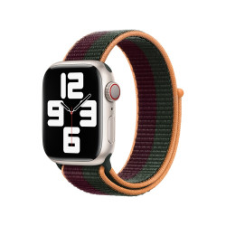 Λουράκι Υφασμάτινο Loop Type Sport για Apple Watch Series 38 / 40 / 41mm – Cherry Green
