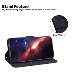 Θήκη Πορτοφόλι Embossed Leather για Samsung Galaxy A22 5G – Μαύρο