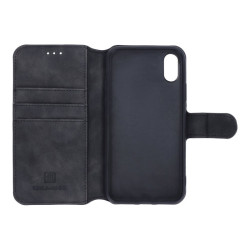 Θήκη Πορτοφόλι DG.MING Retro Oil για iPhone X / XS – Μαύρο