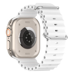 Λουράκι Σιλικόνης Ocean Silicone για Apple Watch Ultra 49mm / 45mm / 44mm / 42mm – Λευκό