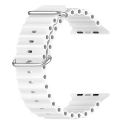 Λουράκι Σιλικόνης Ocean Silicone για Apple Watch Ultra 49mm / 45mm / 44mm / 42mm – Λευκό