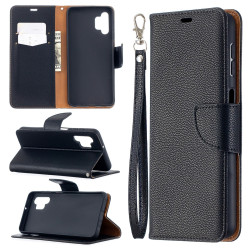 Θήκη Πορτοφόλι Litchi Texture Book για Samsung Galaxy A32 5G – Μαύρο