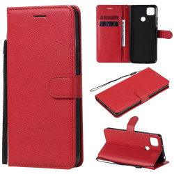 Θήκη Πορτοφόλι Leather Book για Xiaomi Redmi 9C – Κόκκινο