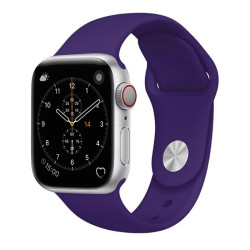 Λουράκι Σιλικόνης για Apple Watch 38 / 40 / 41mm – Σκούρο Μωβ