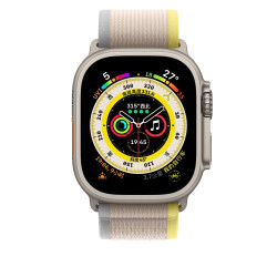 Λουράκι Υφασμάτινο Trail Loop Nylon για Apple Watch Ultra 49mm – Yellow/Beige