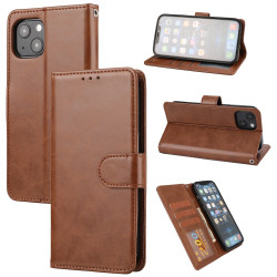 Θήκη Πορτοφόλι Book Leather Case για iPhone 13 / 14 – Καφέ