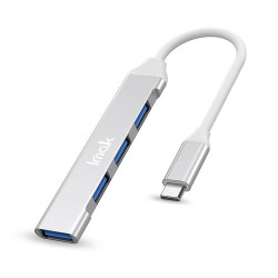 iMak 4 σε 1 Multifunctional Docking Station HUB Type-C σε 4xUSB 3.0 – Ασημί