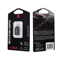 Maxlife Usb C to Usb A OTG - Μαύρο