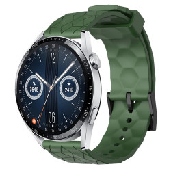Λουράκι Σιλικόνης 22mm Football για Huawei Watch GT3 46mm - Army Green