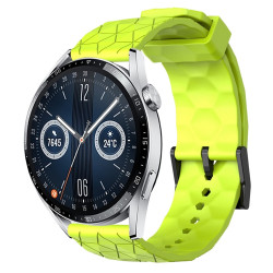 Λουράκι Σιλικόνης 22mm Football για Huawei Watch GT3 46mm - Lime Green