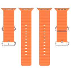 Λουράκι Σιλικόνης Ocean Silicone για Apple Watch Ultra 49mm / 45mm / 44mm / 42mm – Orange