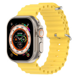 Λουράκι Σιλικόνης Ocean Silicone για Apple Watch Ultra 49mm / 45mm / 44mm / 42mm – Yellow