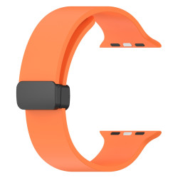 Λουράκι Σιλικόνης D-Buckle Magnetic για Apple Watch Ultra 49mm / 45mm / 44mm / 42mm – Orange